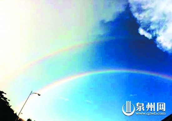 南安昨現(xiàn)罕見“雙彩虹”