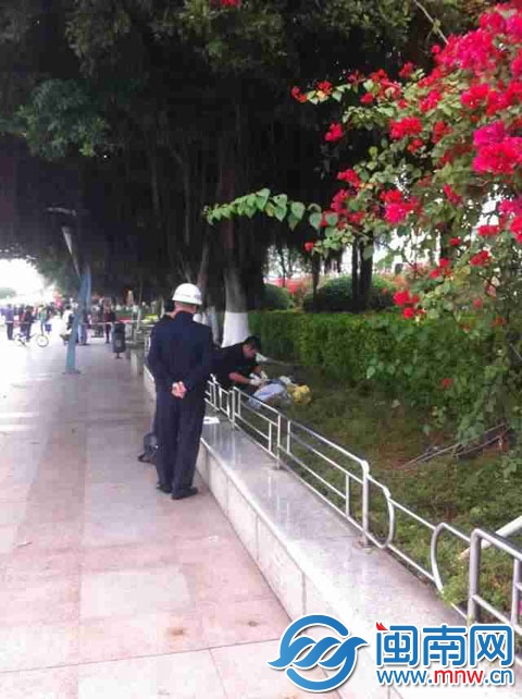 男子吊在榕樹(shù)上，法醫(yī)在現(xiàn)場(chǎng)勘查