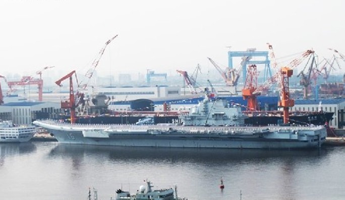 國產(chǎn)航母艦艏分段曝光1