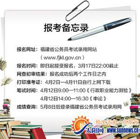 福建擬招錄4737名公務(wù)員