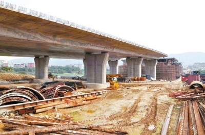 晉安大橋正在加緊建設(shè)中