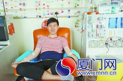 楊一林在采集造血干細胞