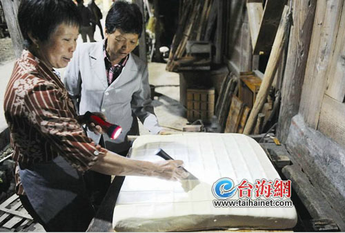 箱壓后，切塊