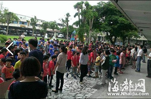 鳳林小學昨日本來就安排有防災演練，正好遇上地震　