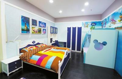 三鑫家具商場展示的兒童房