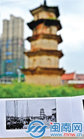 1931年的白塔周邊一片繁華，如今的白塔下雜草叢生