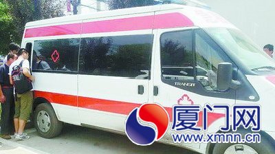 發(fā)生事故的救護(hù)車(chē)